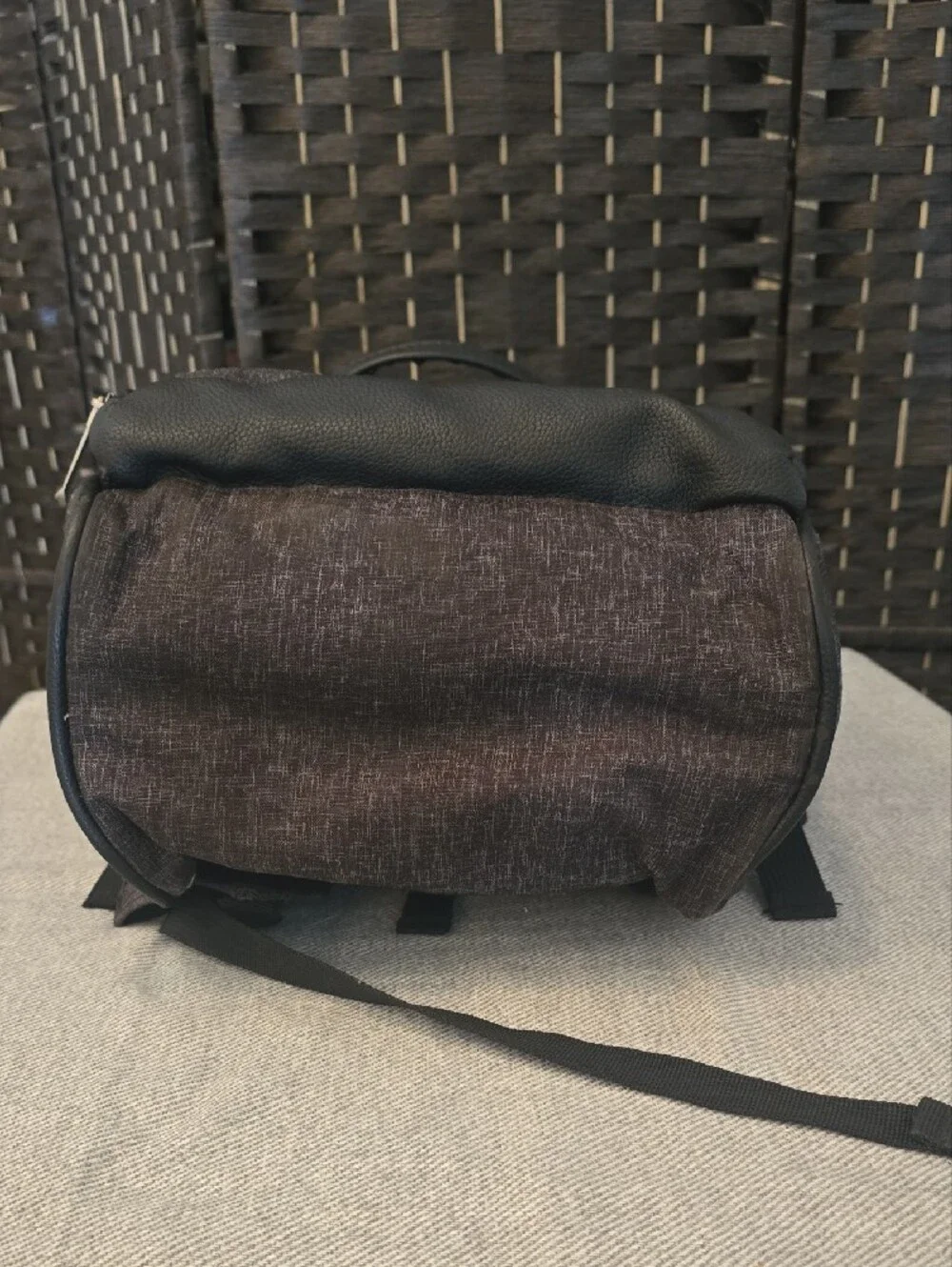 Bananafish Midi Backpack Diaper Bag - Black Heather Charcoal, EUC CLEAN